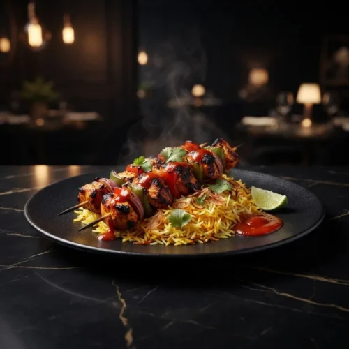 Chicken Shashlik with Rice