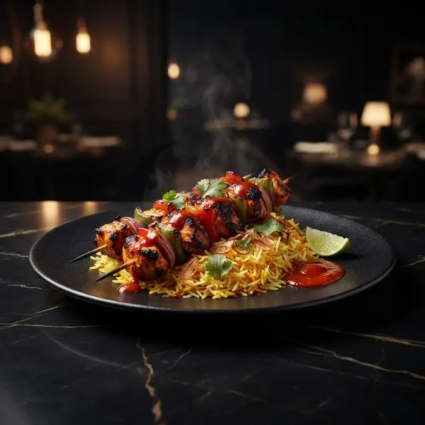 Chicken Shashlik with Rice